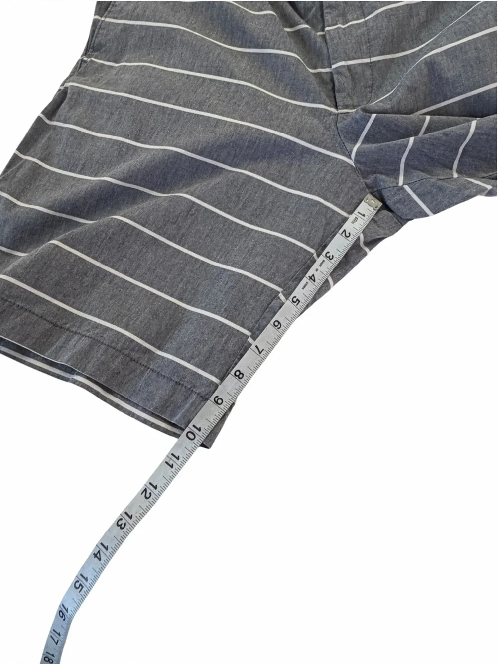 Banana Republic gray and white Striped Casual Shorts size 36